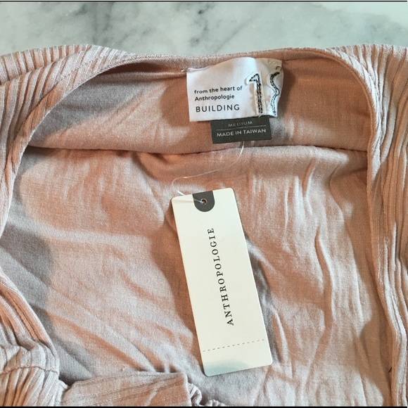 Anthro Ribbed Turtleneck Dress in Rose - Picture 4 of 4